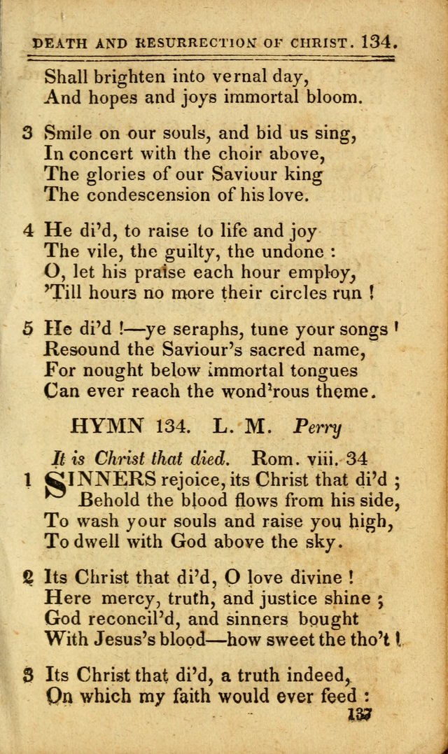 A Selection of Hymns: including a few originals, designed to aid the friends of  Zion in their private and social worship page 137