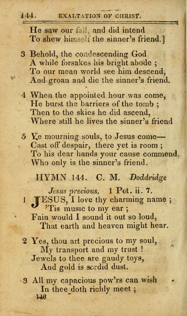 A Selection of Hymns: including a few originals, designed to aid the friends of  Zion in their private and social worship page 146