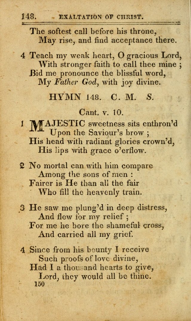 A Selection of Hymns: including a few originals, designed to aid the friends of  Zion in their private and social worship page 150