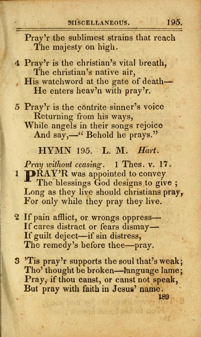 A Selection of Hymns: including a few originals, designed to aid the friends of  Zion in their private and social worship page 189