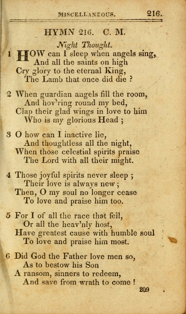 A Selection of Hymns: including a few originals, designed to aid the friends of  Zion in their private and social worship page 209