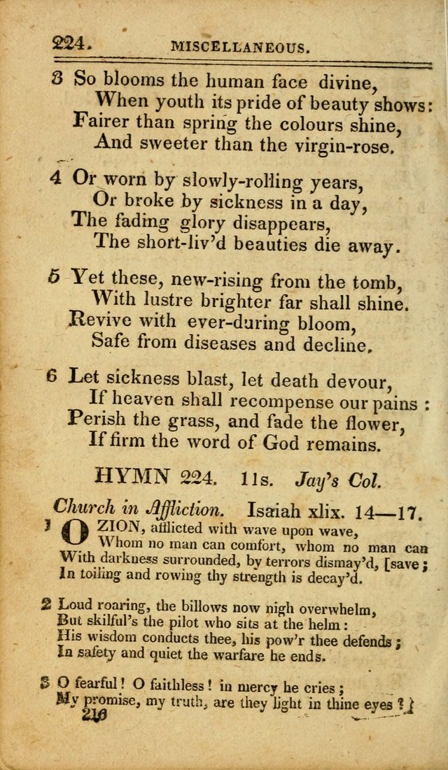 A Selection of Hymns: including a few originals, designed to aid the friends of  Zion in their private and social worship page 216