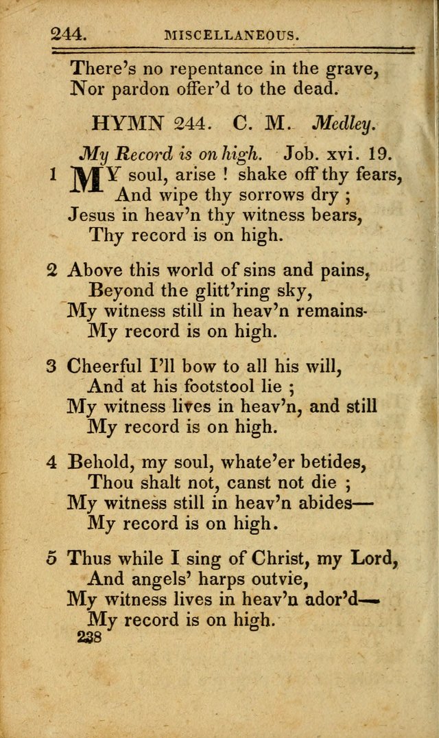 A Selection of Hymns: including a few originals, designed to aid the friends of  Zion in their private and social worship page 238