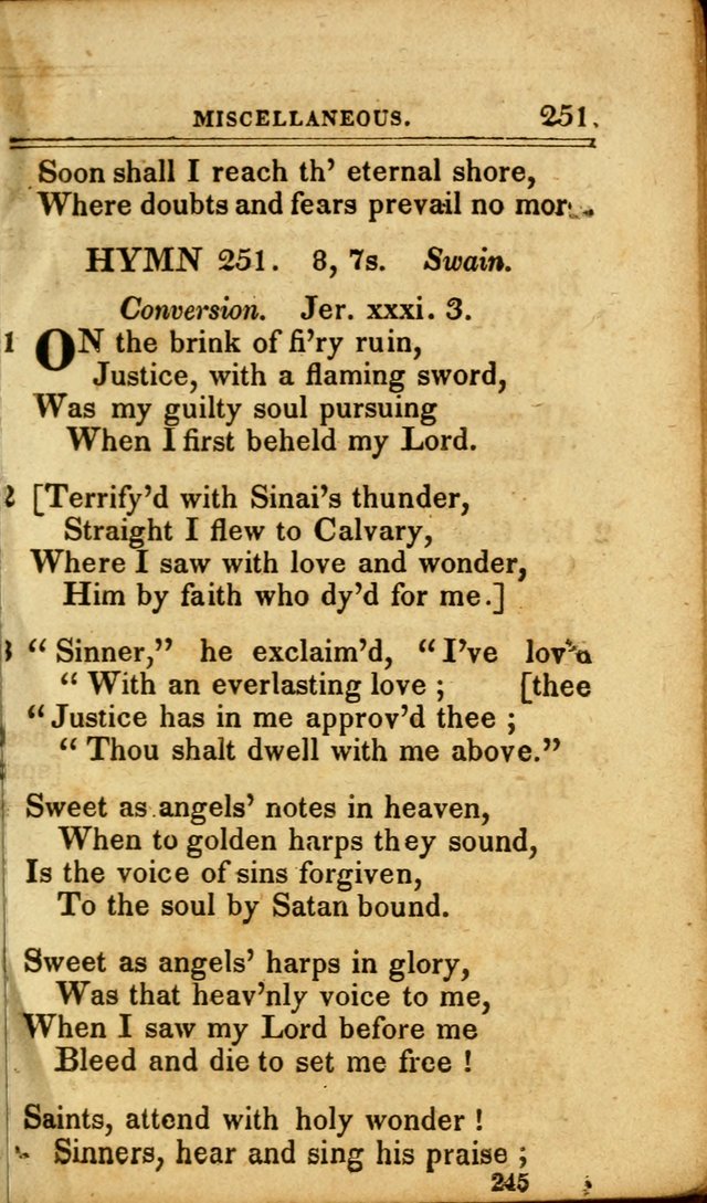 A Selection of Hymns: including a few originals, designed to aid the friends of  Zion in their private and social worship page 245