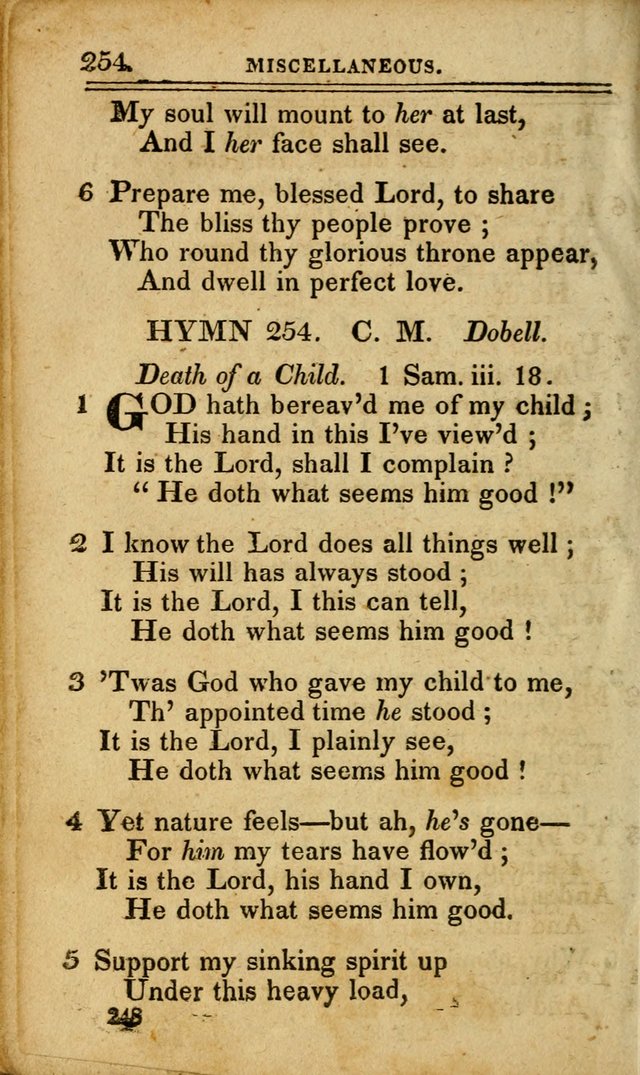 A Selection of Hymns: including a few originals, designed to aid the friends of  Zion in their private and social worship page 248