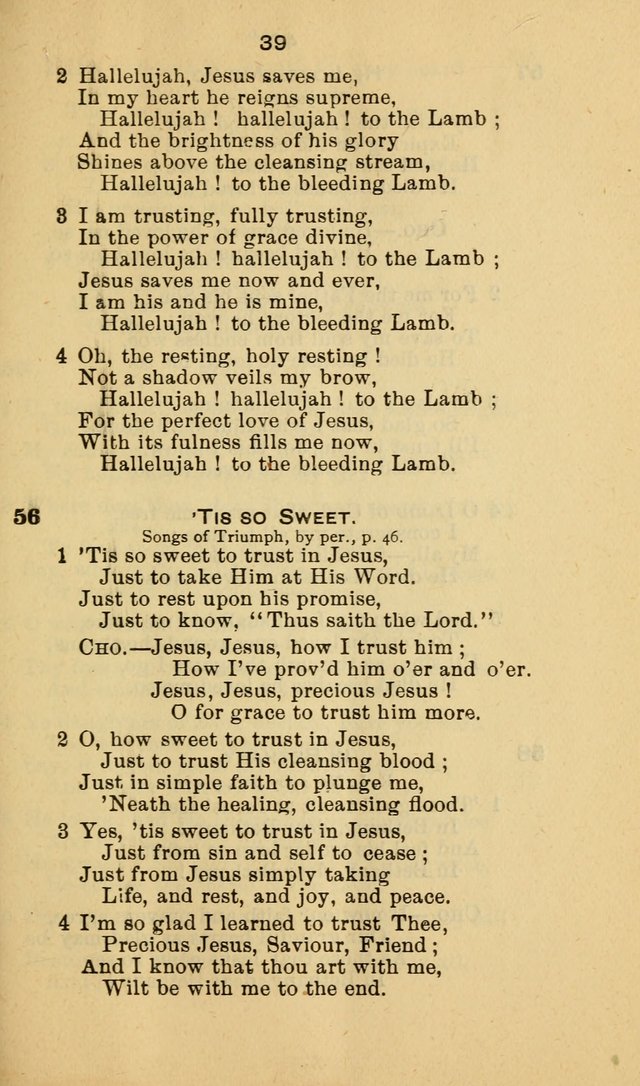 Selection of Hymns, for the use of the first M. E. Church, Cape May City page 40