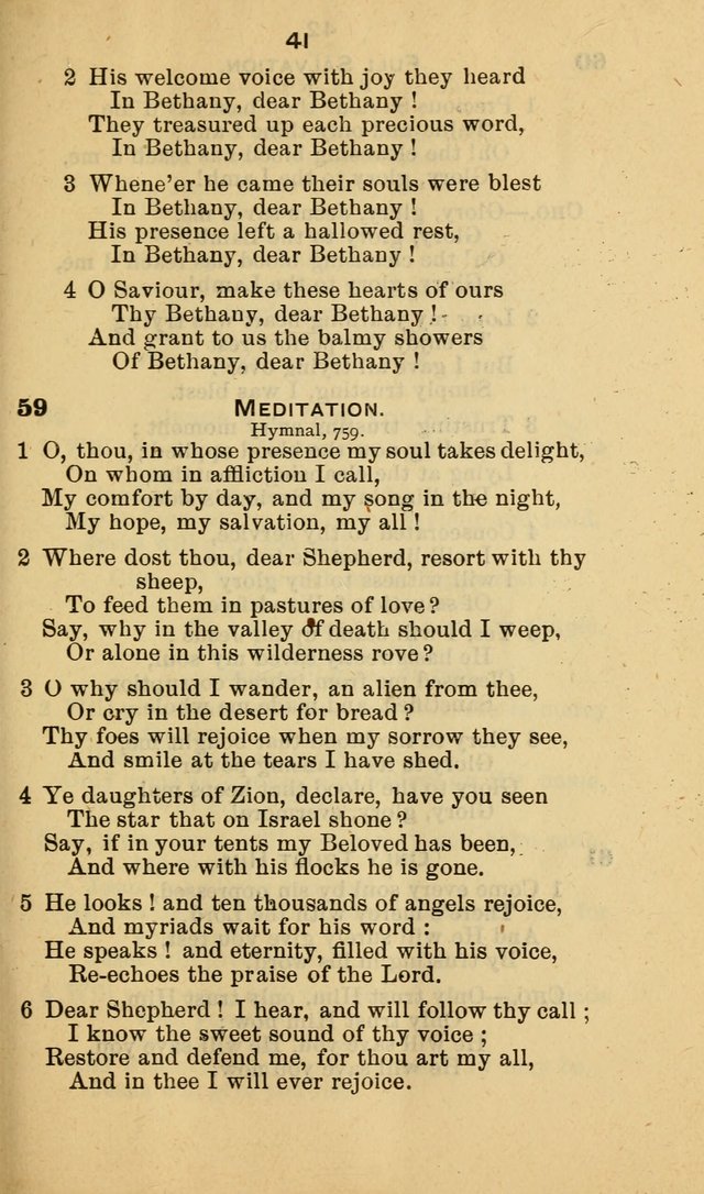 Selection of Hymns, for the use of the first M. E. Church, Cape May City page 42