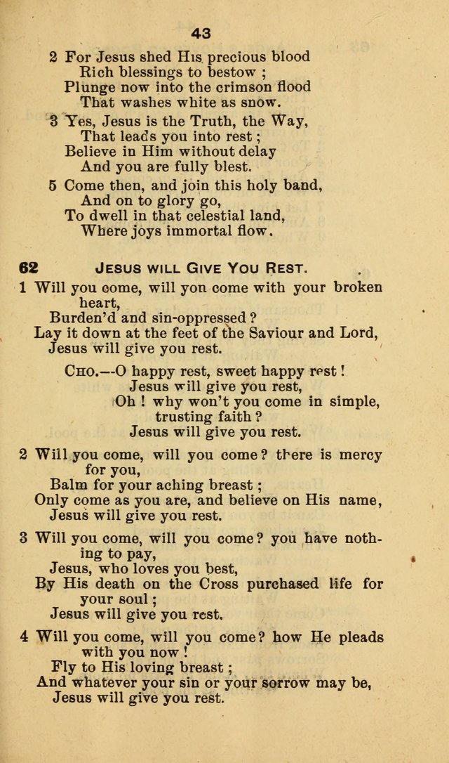 Selection of Hymns, for the use of the first M. E. Church, Cape May City page 44
