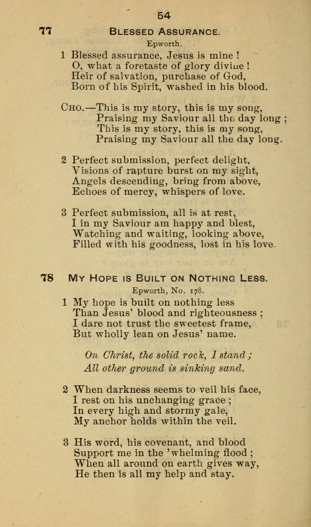 Selection of Hymns, for the use of the first M. E. Church, Cape May City page 55