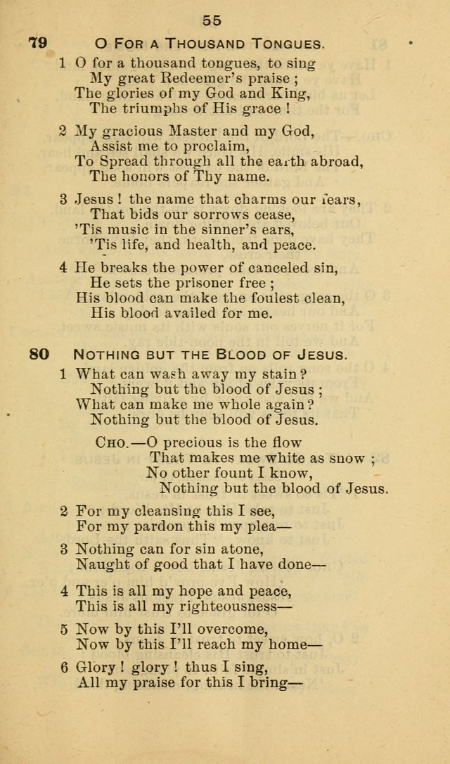 Selection of Hymns, for the use of the first M. E. Church, Cape May City page 56