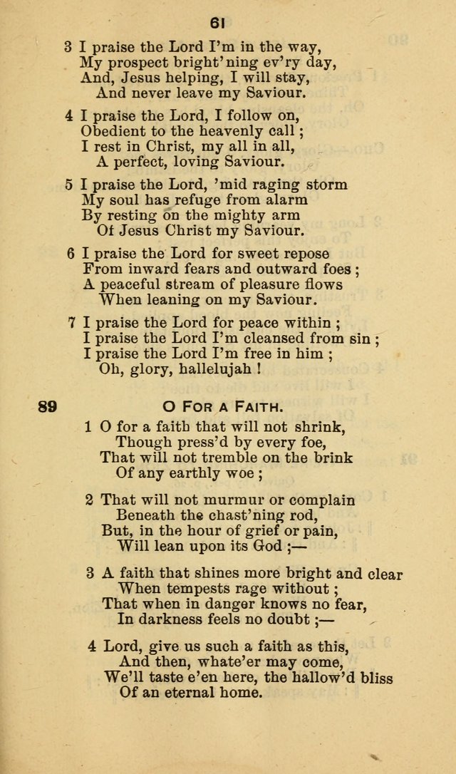 Selection of Hymns, for the use of the first M. E. Church, Cape May City page 62