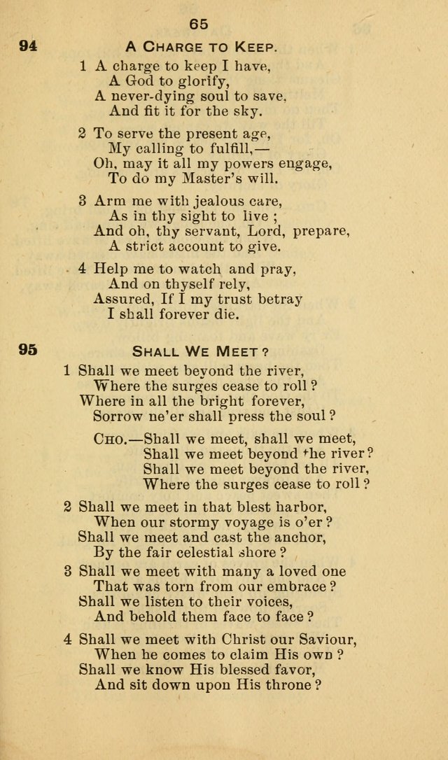 Selection of Hymns, for the use of the first M. E. Church, Cape May City page 66