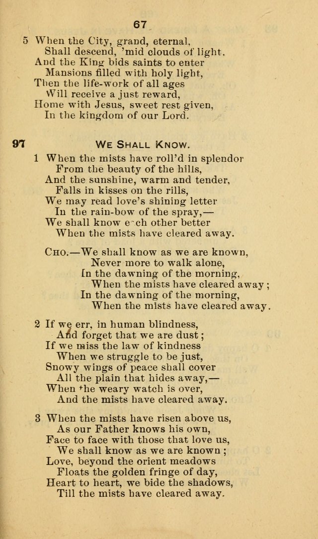 Selection of Hymns, for the use of the first M. E. Church, Cape May City page 68