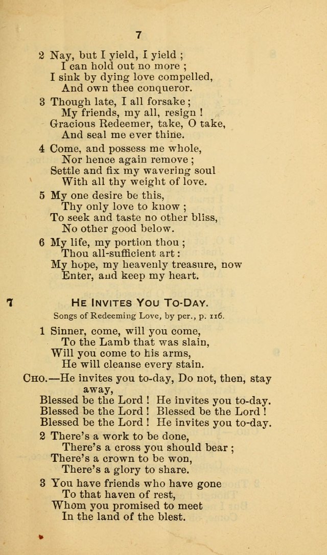 Selection of Hymns, for the use of the first M. E. Church, Cape May City page 8