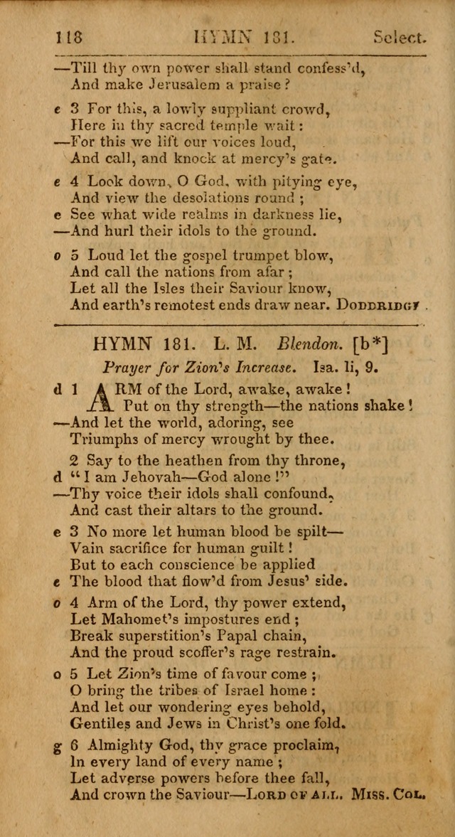 Select Hymns from Other Authors, Selected Harmony Together with Directions for Musical Expression. 2nd ed. page 118