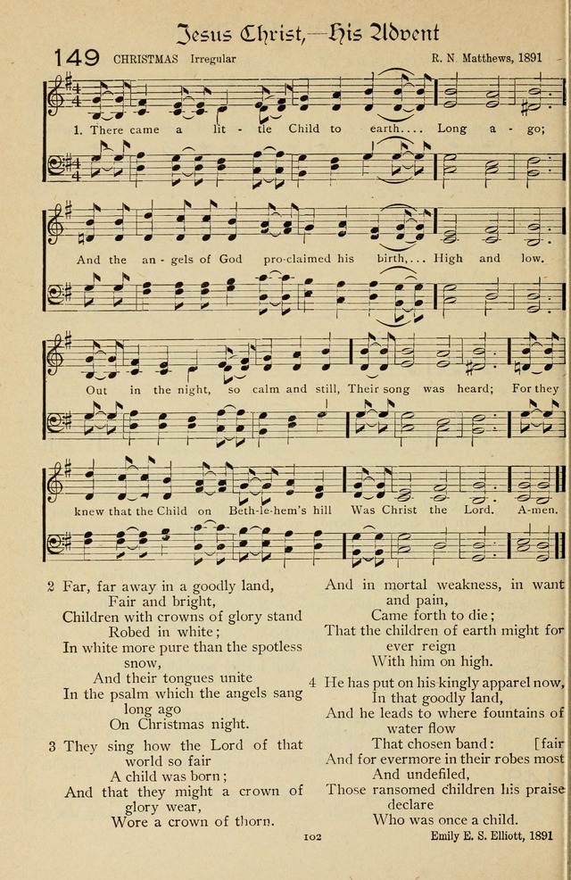 The Sanctuary Hymnal, published by Order of the General Conference of the United Brethren in Christ page 103
