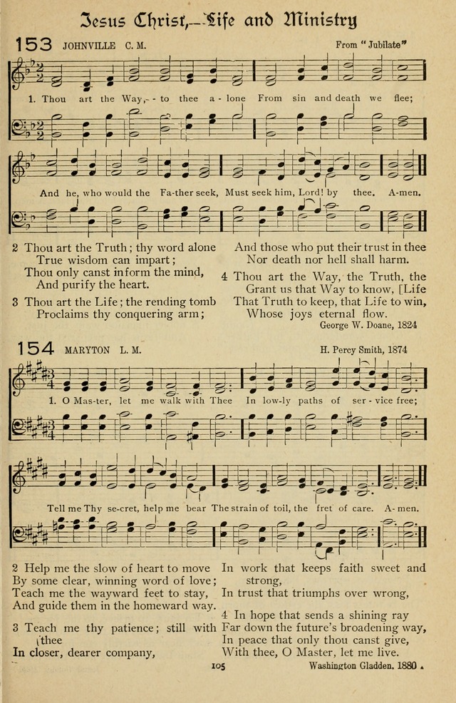 The Sanctuary Hymnal, published by Order of the General Conference of the United Brethren in Christ page 106