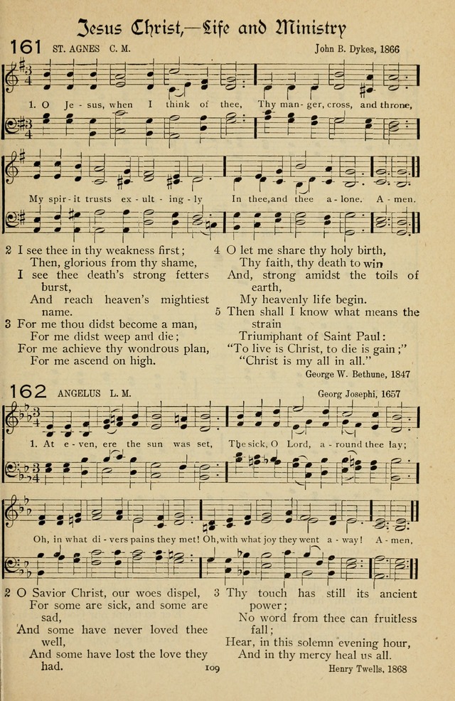 The Sanctuary Hymnal, published by Order of the General Conference of the United Brethren in Christ page 110