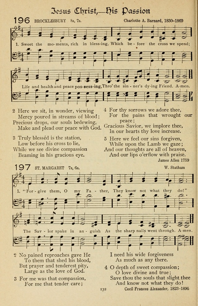The Sanctuary Hymnal, published by Order of the General Conference of the United Brethren in Christ page 133