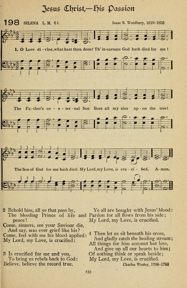The Sanctuary Hymnal, published by Order of the General Conference of the United Brethren in Christ page 134