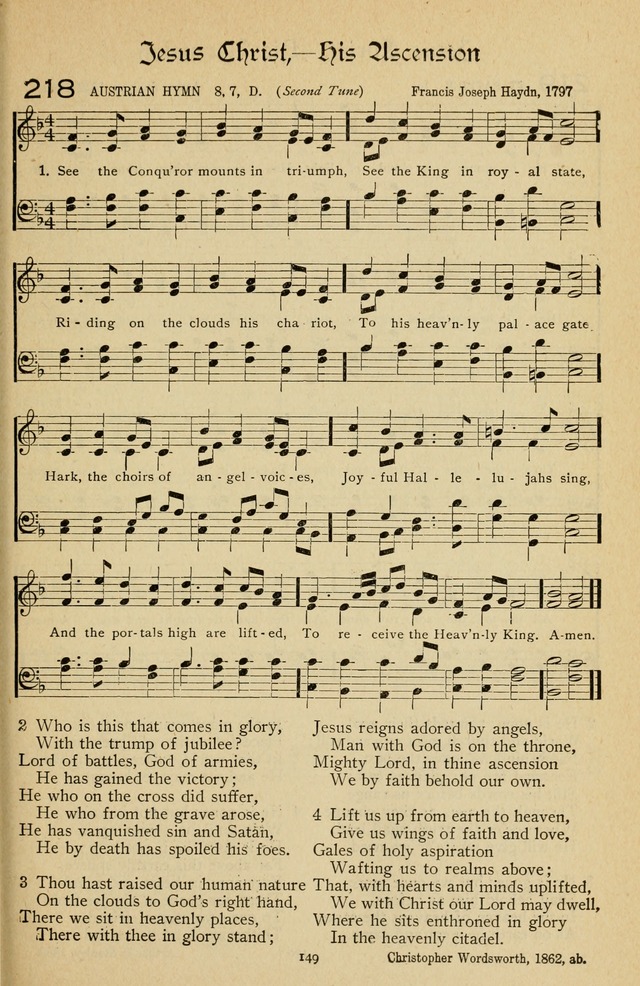 The Sanctuary Hymnal, published by Order of the General Conference of the United Brethren in Christ page 150