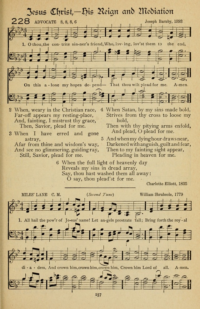 The Sanctuary Hymnal, published by Order of the General Conference of the United Brethren in Christ page 158
