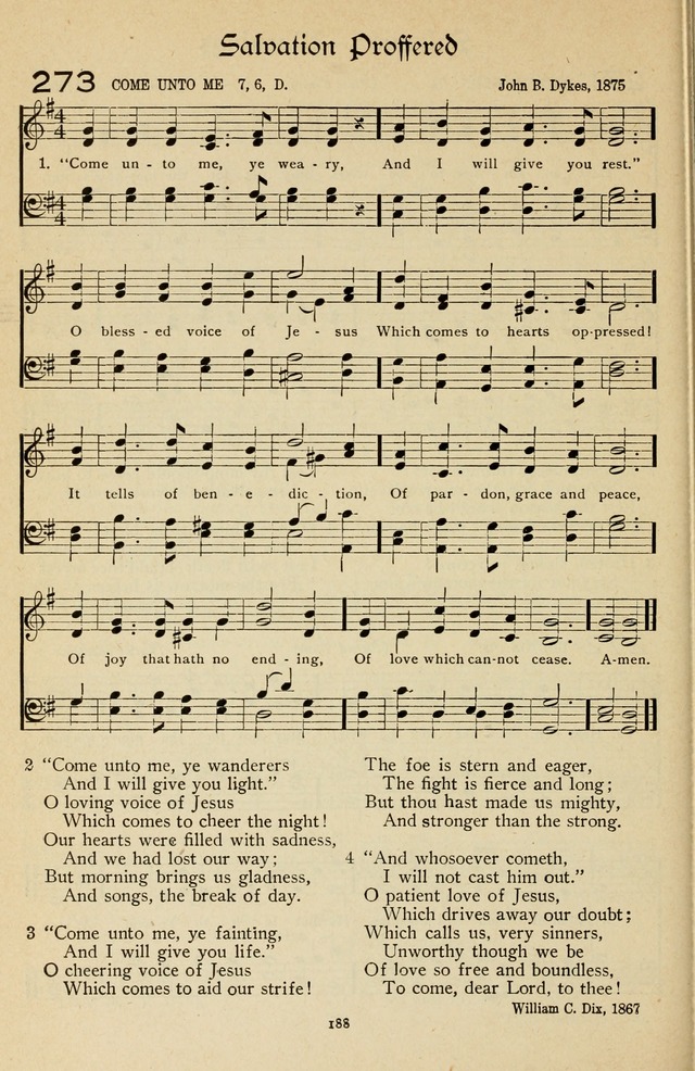 The Sanctuary Hymnal, published by Order of the General Conference of the United Brethren in Christ page 189
