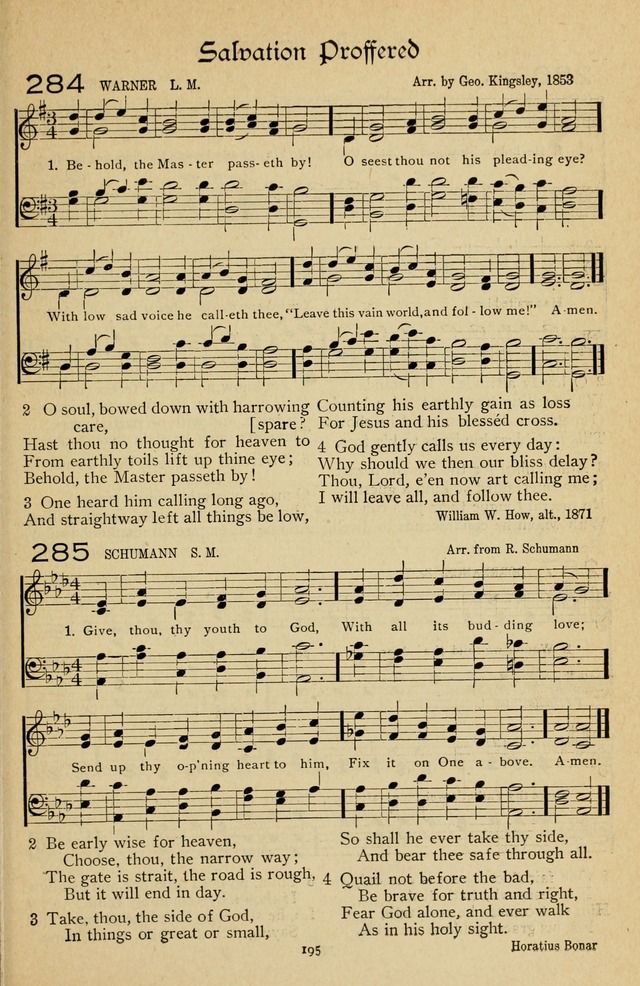 The Sanctuary Hymnal, published by Order of the General Conference of the United Brethren in Christ page 196