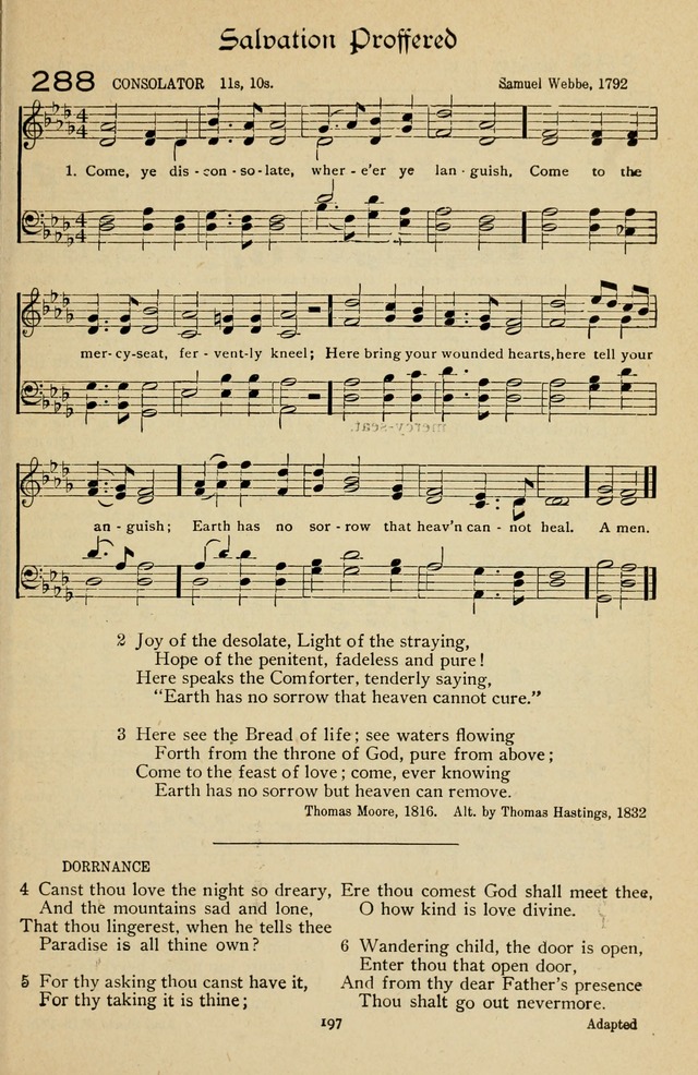 The Sanctuary Hymnal, published by Order of the General Conference of the United Brethren in Christ page 198