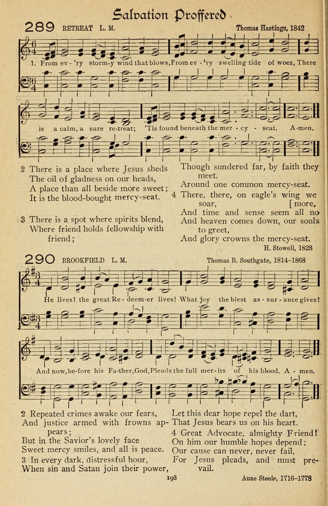 The Sanctuary Hymnal, published by Order of the General Conference of the United Brethren in Christ page 199
