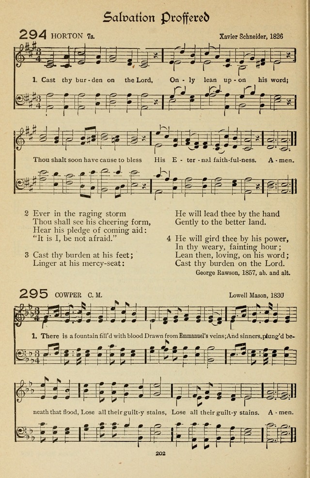 The Sanctuary Hymnal, published by Order of the General Conference of the United Brethren in Christ page 203
