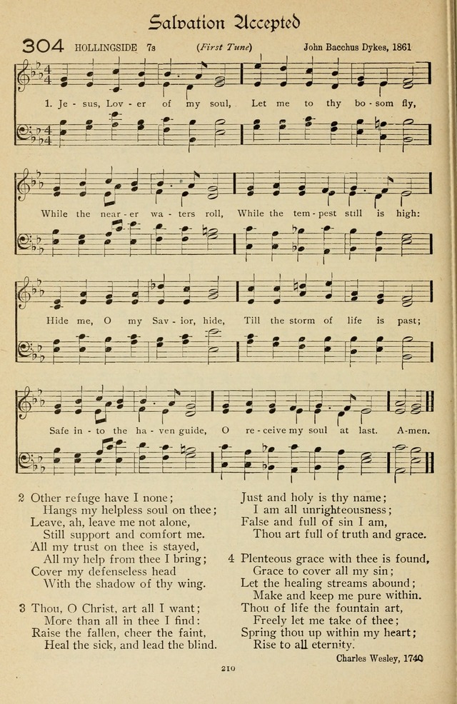 The Sanctuary Hymnal, published by Order of the General Conference of the United Brethren in Christ page 211