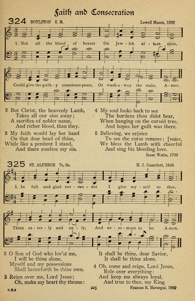 The Sanctuary Hymnal, published by Order of the General Conference of the United Brethren in Christ page 226