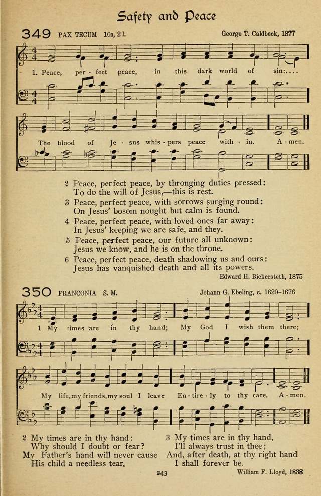 The Sanctuary Hymnal, published by Order of the General Conference of the United Brethren in Christ page 244