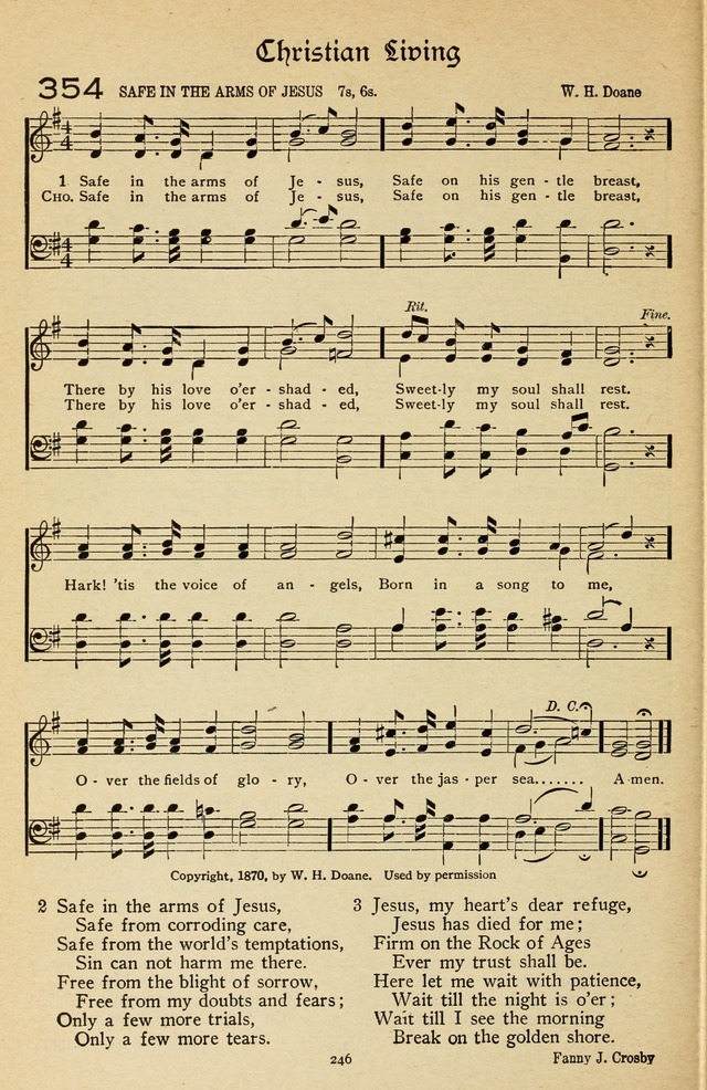 The Sanctuary Hymnal, published by Order of the General Conference of the United Brethren in Christ page 247
