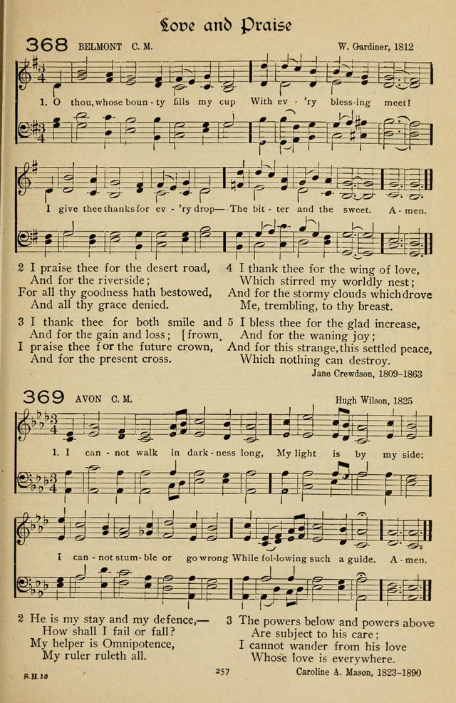 The Sanctuary Hymnal, published by Order of the General Conference of the United Brethren in Christ page 258