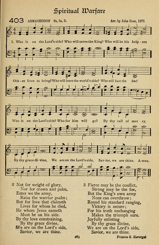 The Sanctuary Hymnal, published by Order of the General Conference of the United Brethren in Christ page 284