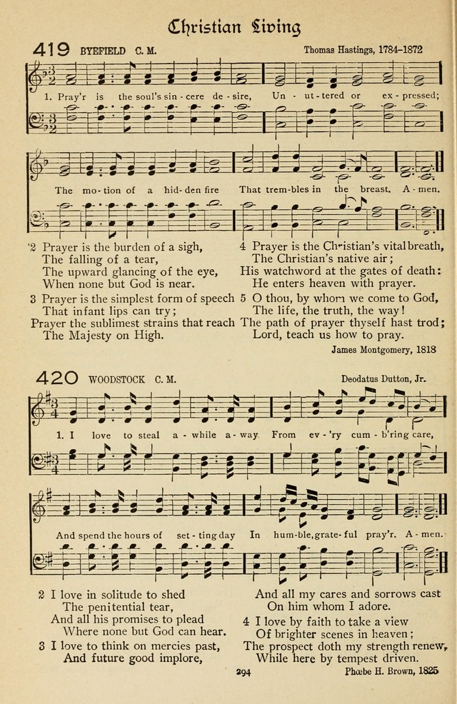 The Sanctuary Hymnal, published by Order of the General Conference of the United Brethren in Christ page 295