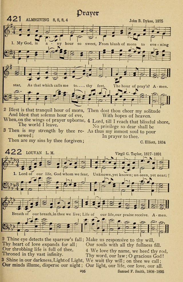 The Sanctuary Hymnal, published by Order of the General Conference of the United Brethren in Christ page 296