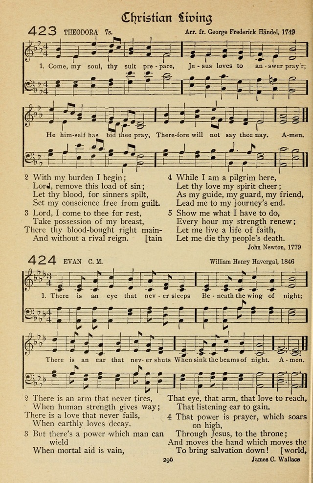 The Sanctuary Hymnal, published by Order of the General Conference of the United Brethren in Christ page 297