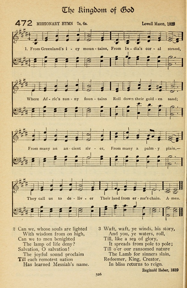 The Sanctuary Hymnal, published by Order of the General Conference of the United Brethren in Christ page 327