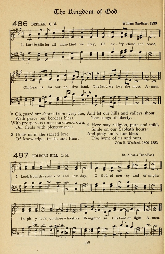 The Sanctuary Hymnal, published by Order of the General Conference of the United Brethren in Christ page 339