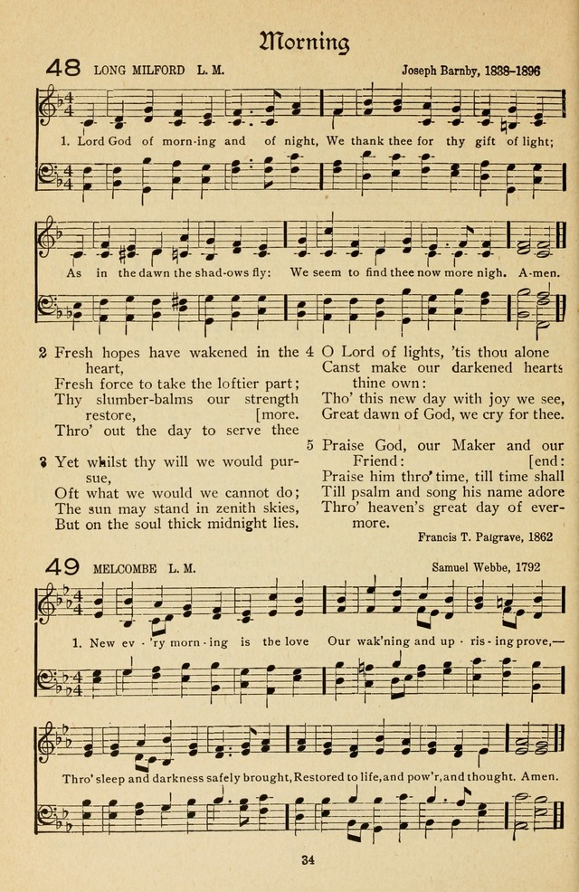 The Sanctuary Hymnal, published by Order of the General Conference of the United Brethren in Christ page 35