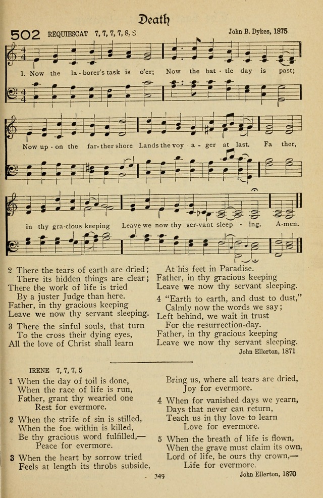The Sanctuary Hymnal, published by Order of the General Conference of the United Brethren in Christ page 350