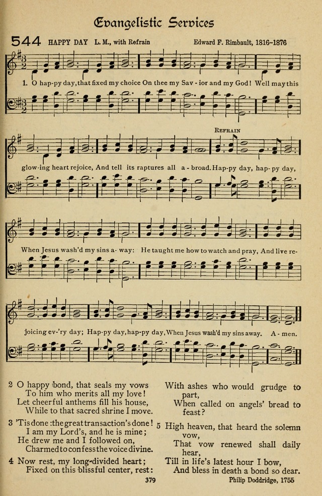 The Sanctuary Hymnal, published by Order of the General Conference of the United Brethren in Christ page 380