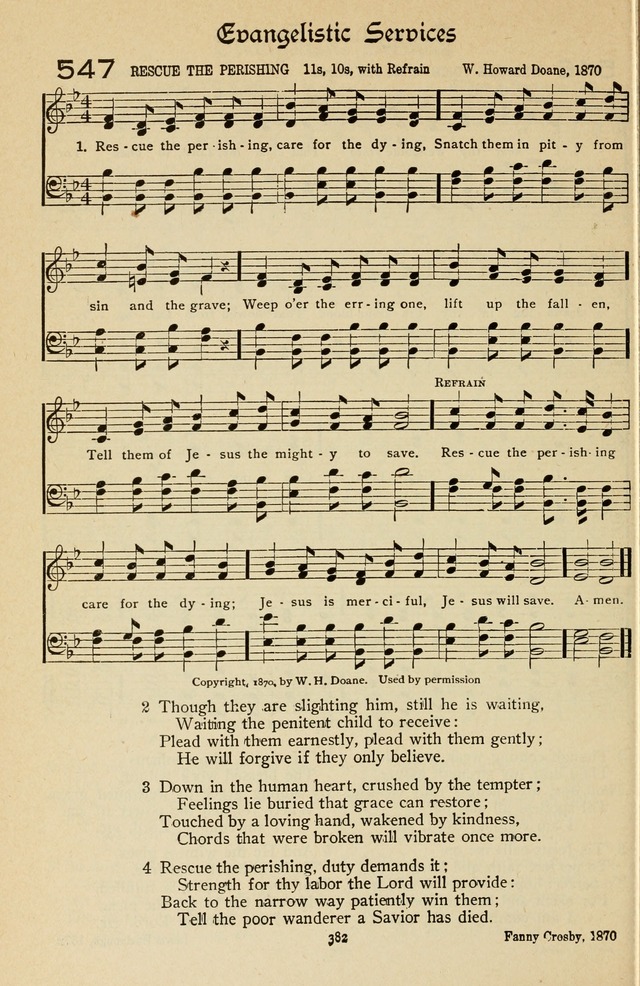 The Sanctuary Hymnal, published by Order of the General Conference of the United Brethren in Christ page 383