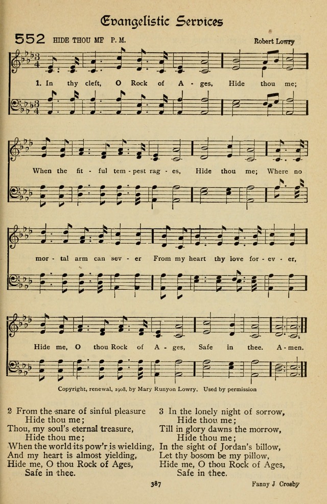 The Sanctuary Hymnal, published by Order of the General Conference of the United Brethren in Christ page 388