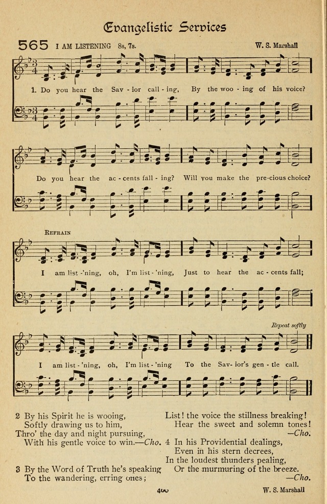 The Sanctuary Hymnal, published by Order of the General Conference of the United Brethren in Christ page 401