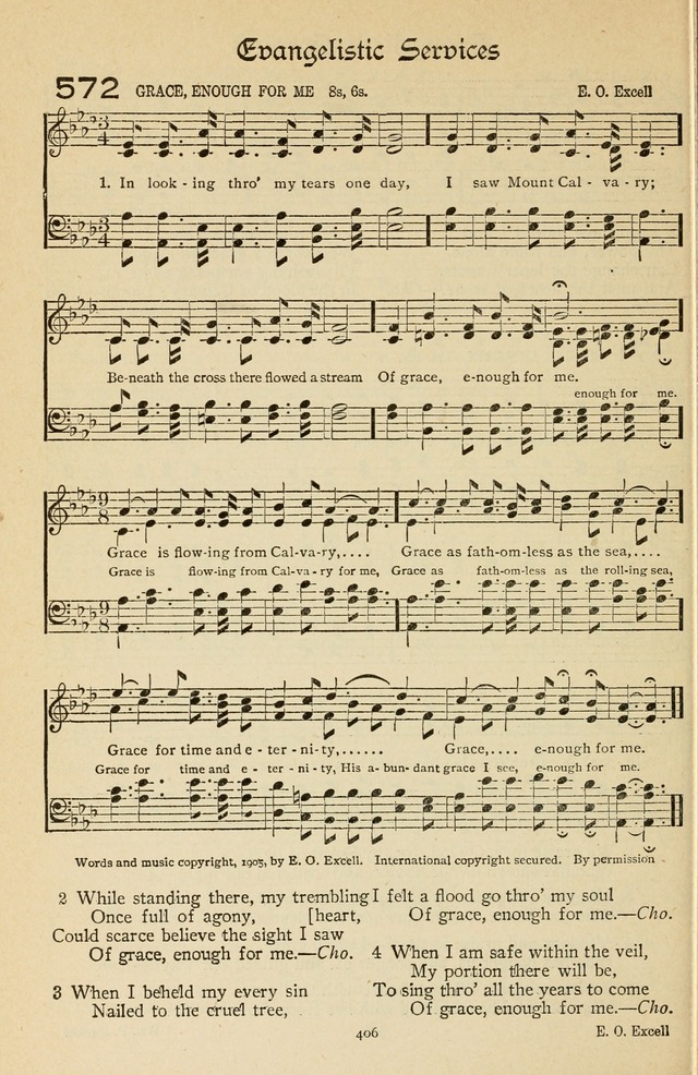 The Sanctuary Hymnal, published by Order of the General Conference of the United Brethren in Christ page 407