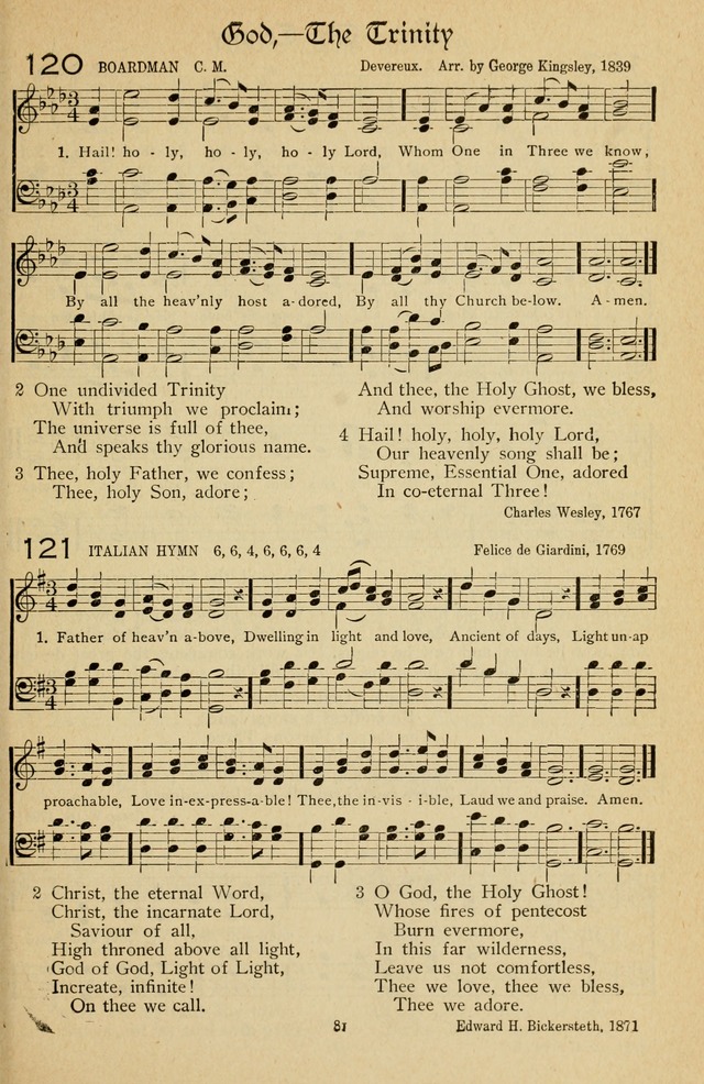 The Sanctuary Hymnal, published by Order of the General Conference of the United Brethren in Christ page 82
